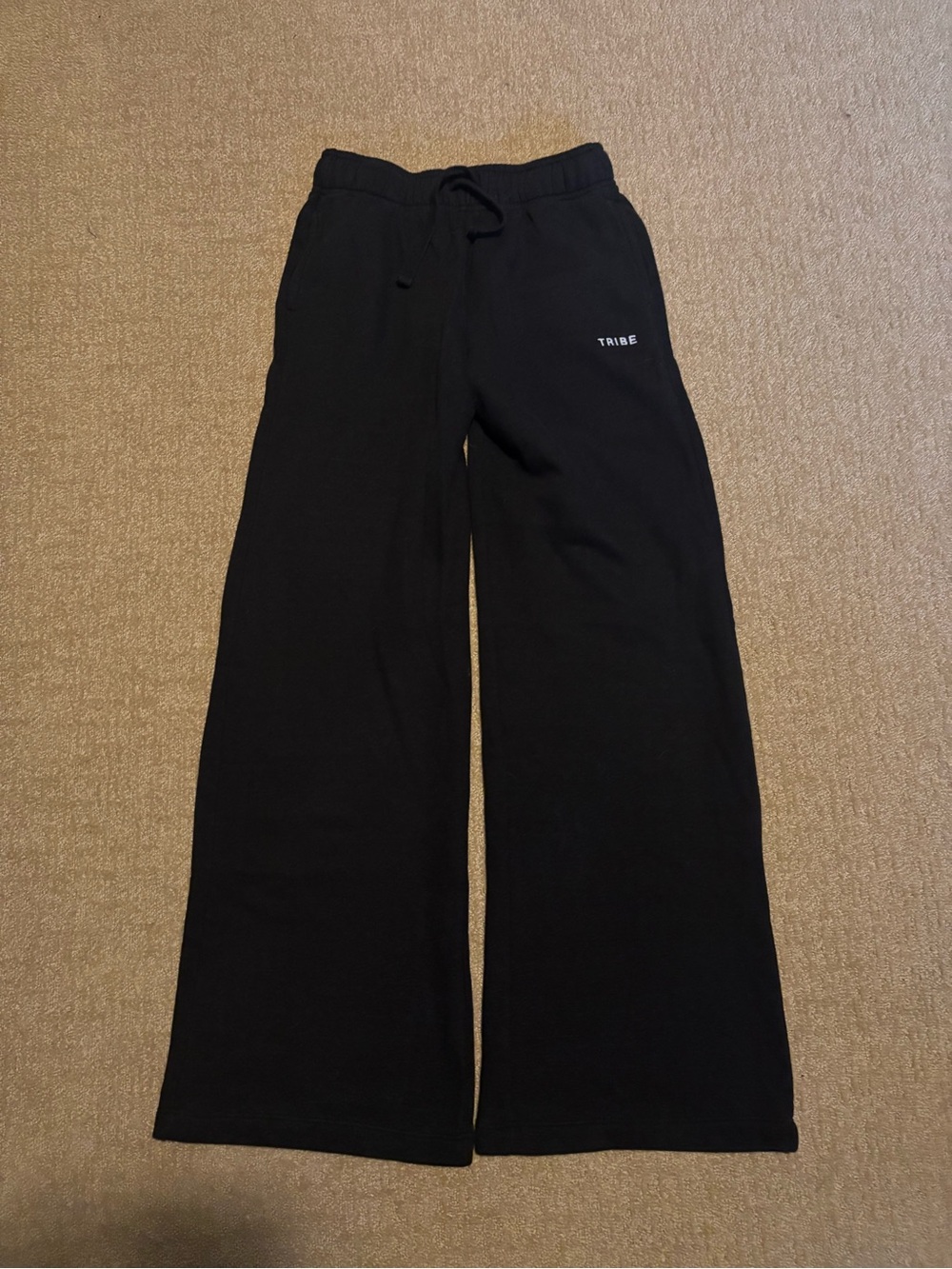 Tribe Kelley Black Wide-Leg Butter Sweatpants